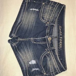 Blue jean shorts